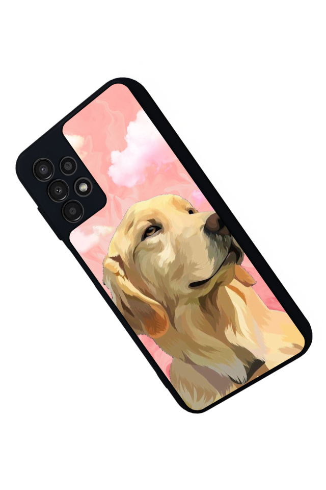 Samsung Galaxy A13 Uyumlu Golden Kopek Tasarımlı Glossy Premium Kılıf