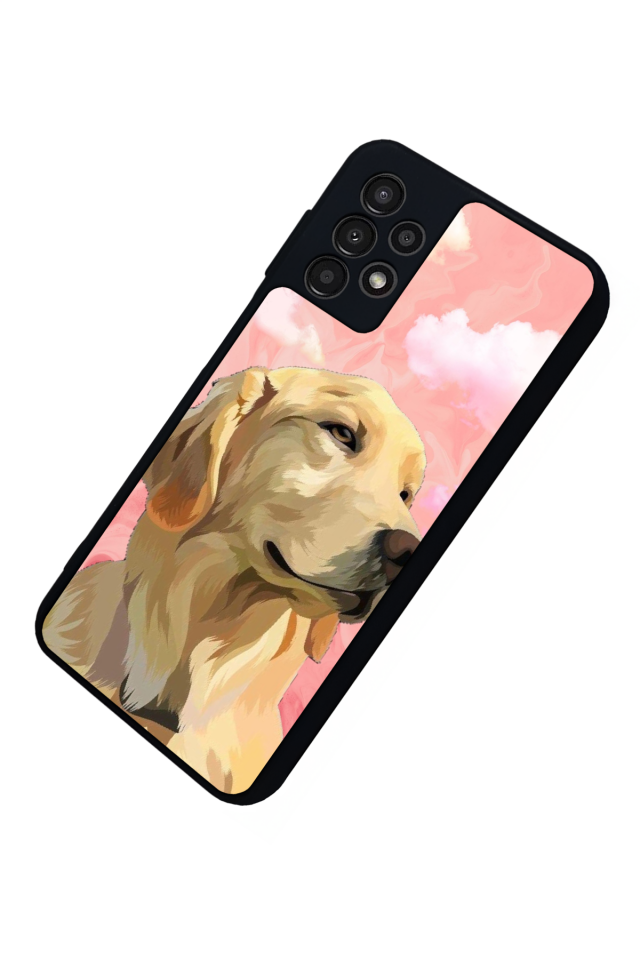 Samsung Galaxy A13 Uyumlu Golden Kopek Tasarımlı Glossy Premium Kılıf