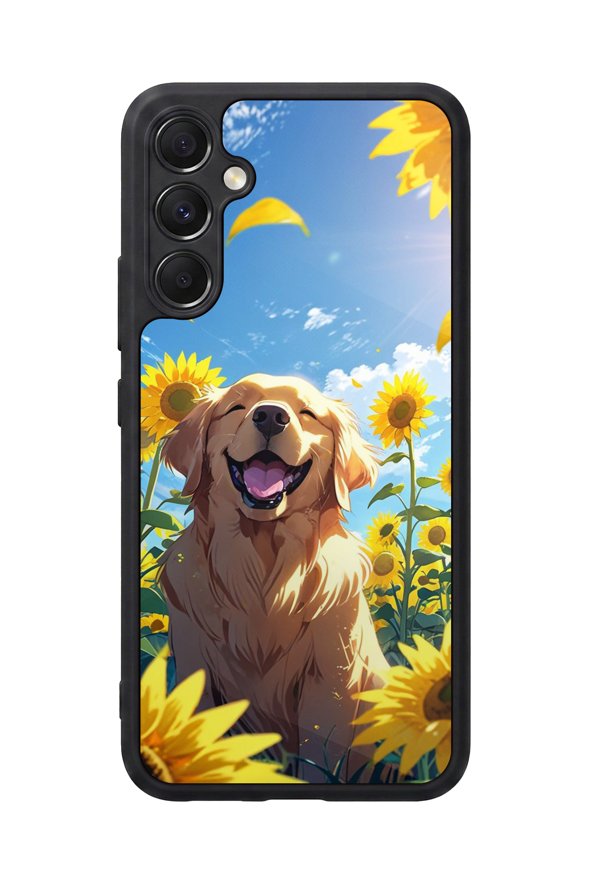 Samsung Galaxy M34 Uyumlu Golden Kopek Tasarımlı Glossy Premium Kılıf