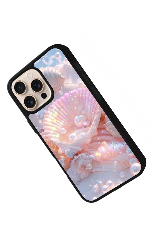 iPhone 15 Pro Uyumlu  İnci Tasarımlı Glossy Premium Kılıf