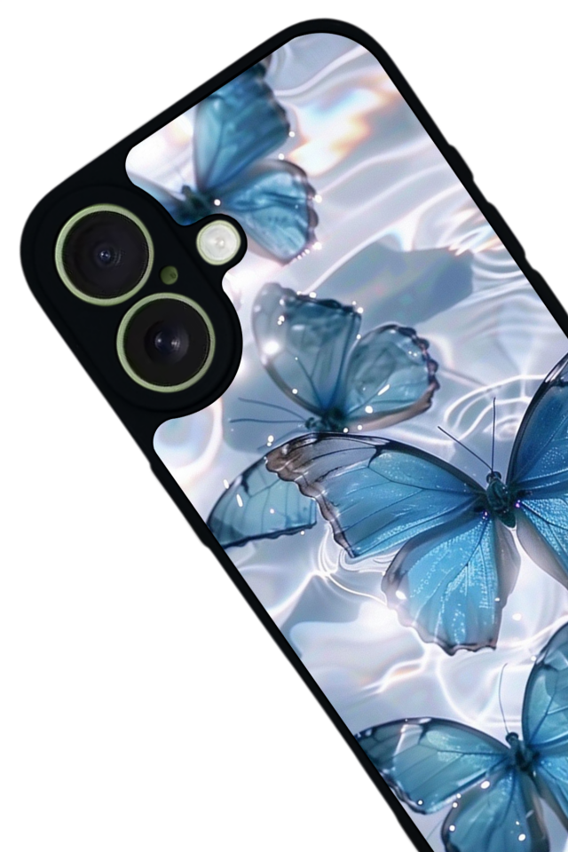 iPhone 17 Uyumlu Kelebek Tasarımlı Glossy Premium Kılıf
