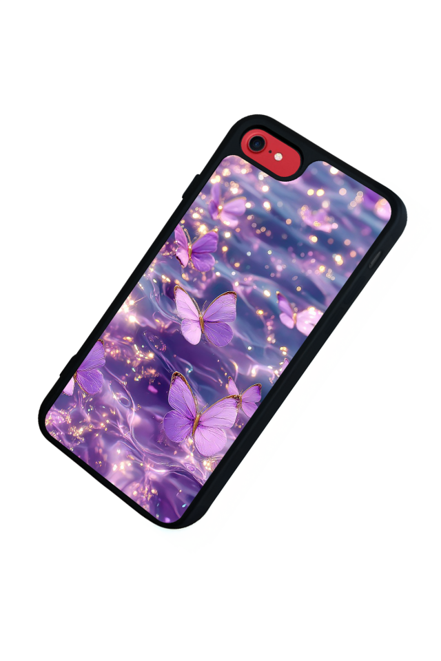 iPhone 7 Uyumlu Kelebek Tasarımlı Glossy Premium Kılıf