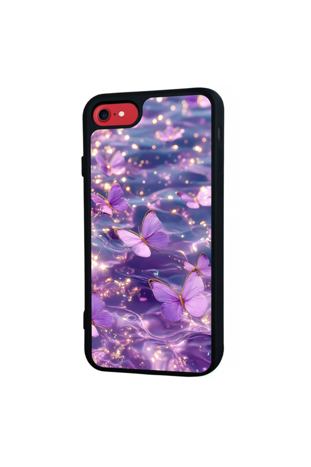 iPhone 7 Uyumlu Kelebek Tasarımlı Glossy Premium Kılıf