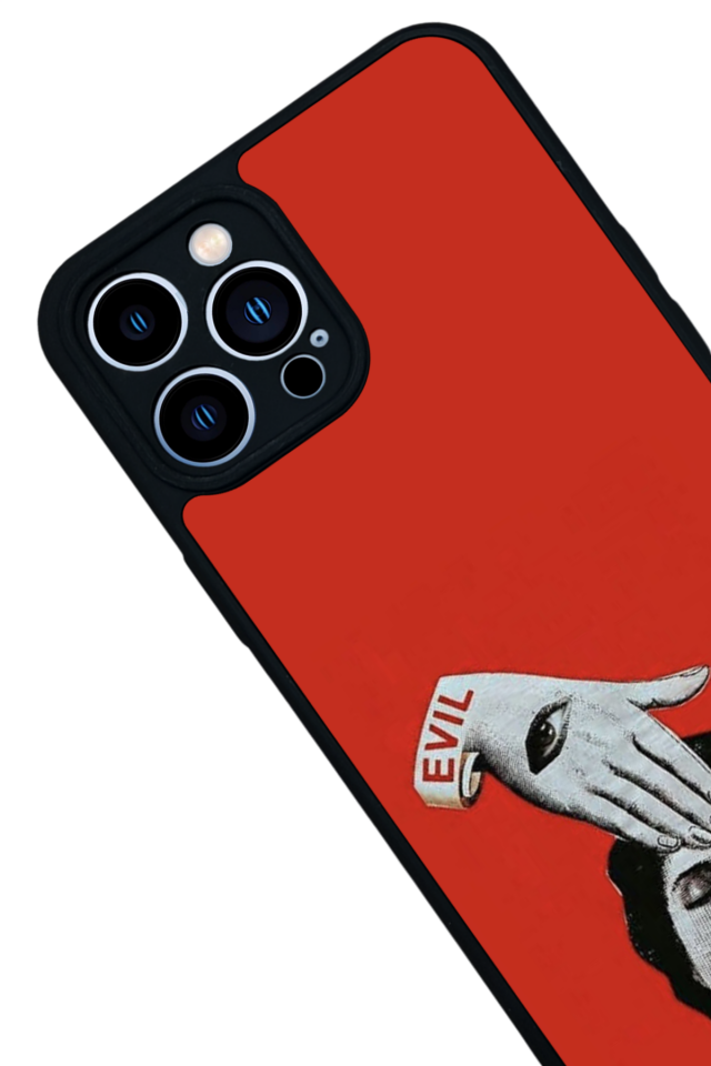iPhone 13 Pro Max Uyumlu Kirmizi Tasarımlı Glossy Premium Kılıf