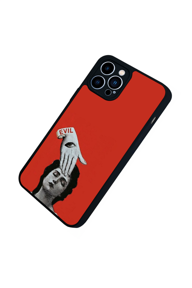 iPhone 13 Pro Max Uyumlu Kirmizi Tasarımlı Glossy Premium Kılıf