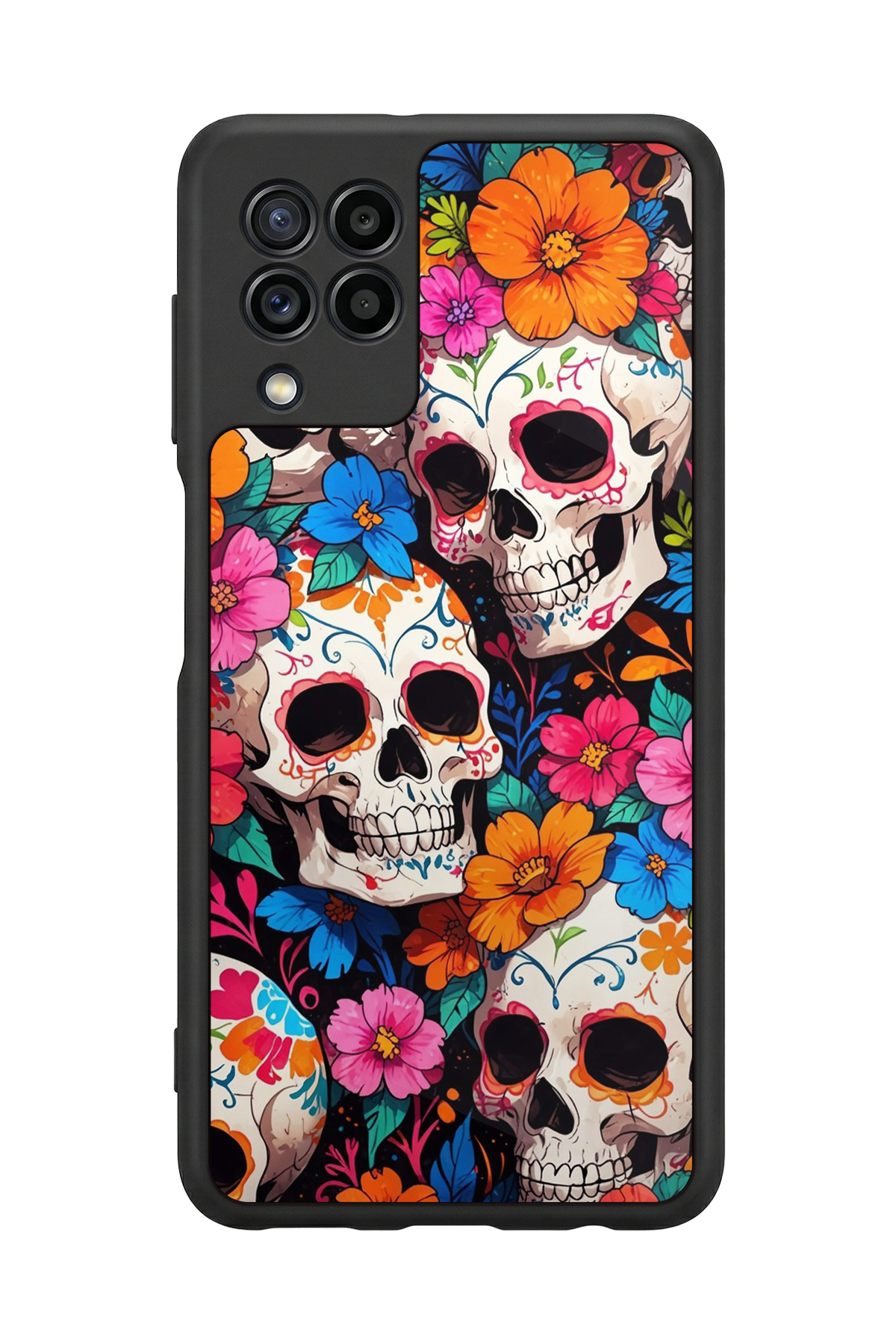 Samsung Galaxy M22 Uyumlu KuruKafa Tasarımlı Glossy Premium Kılıf
