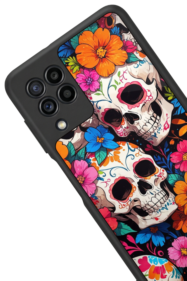 Samsung Galaxy M22 Uyumlu KuruKafa Tasarımlı Glossy Premium Kılıf