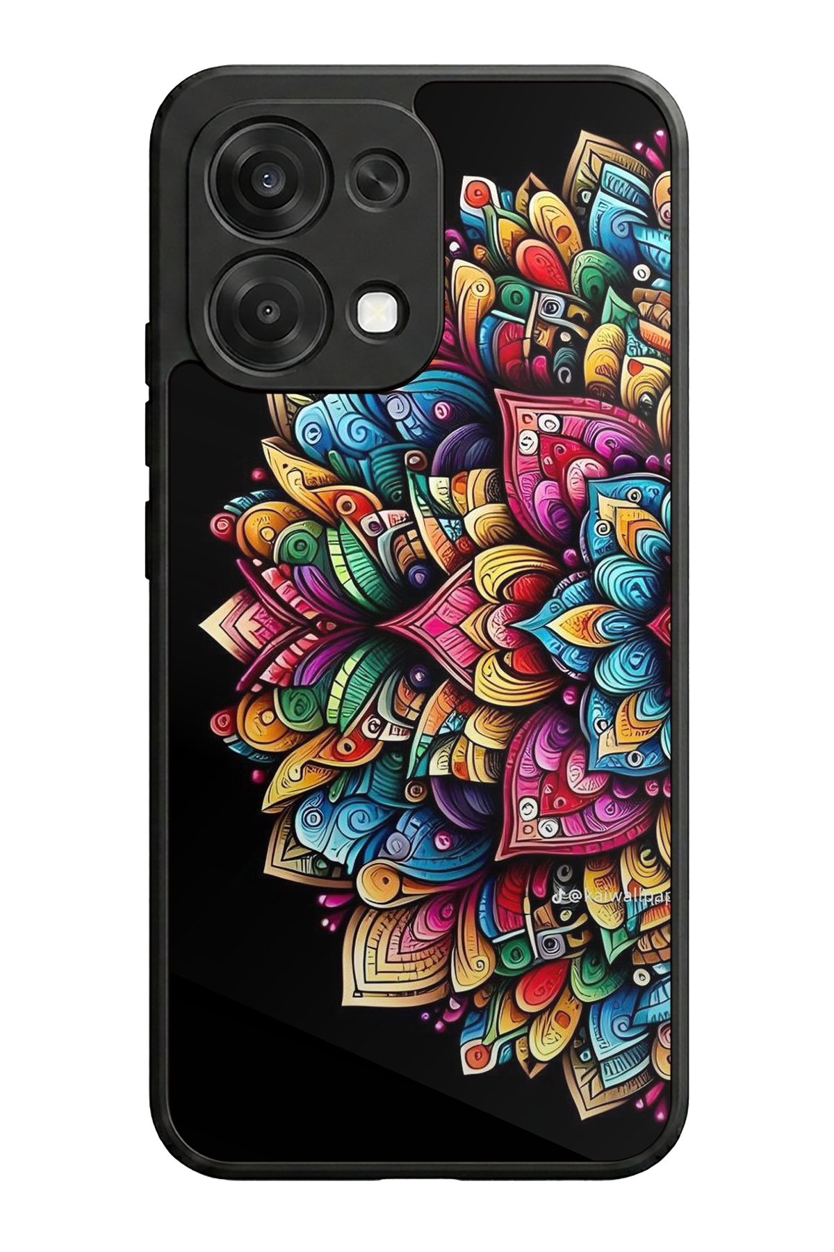 Oppo A6 Pro Uyumlu Mandala Tasarımlı Glossy Premium Kılıf