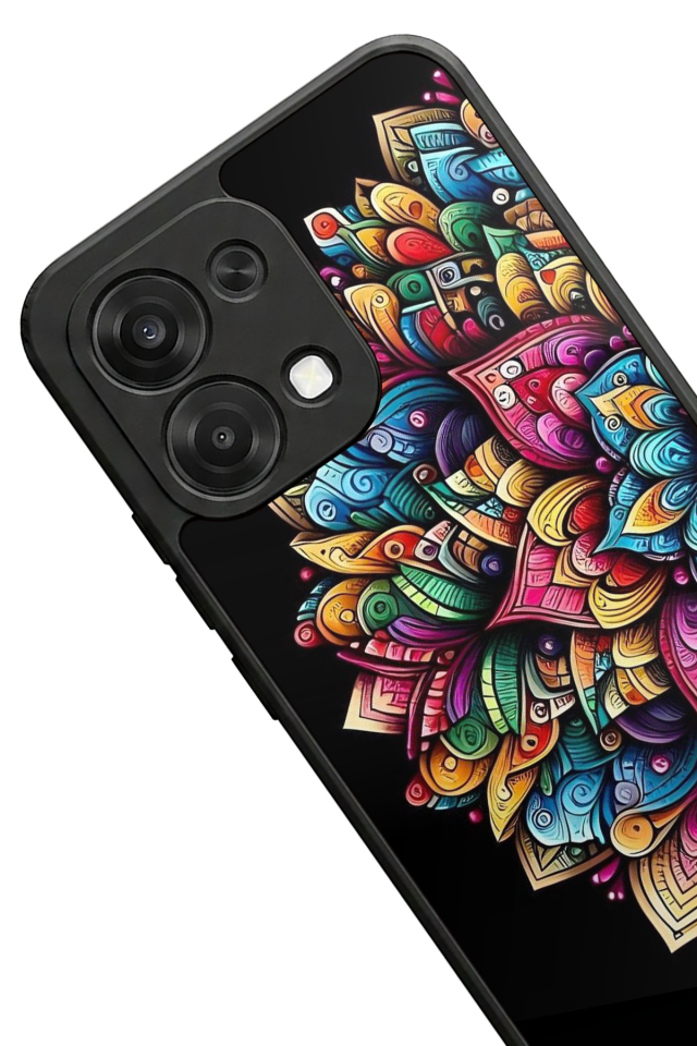 Oppo A6 Pro Uyumlu Mandala Tasarımlı Glossy Premium Kılıf