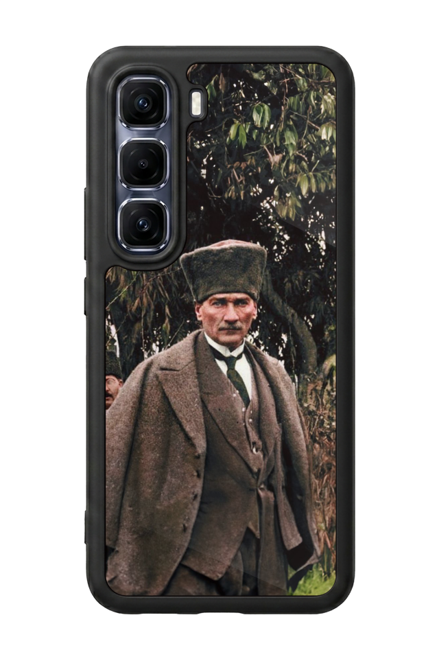 Infinix Hot 60 Pro Plus Uyumlu Mustafa Kemal Ataturk Tasarımlı Glossy Premium Kılıf
