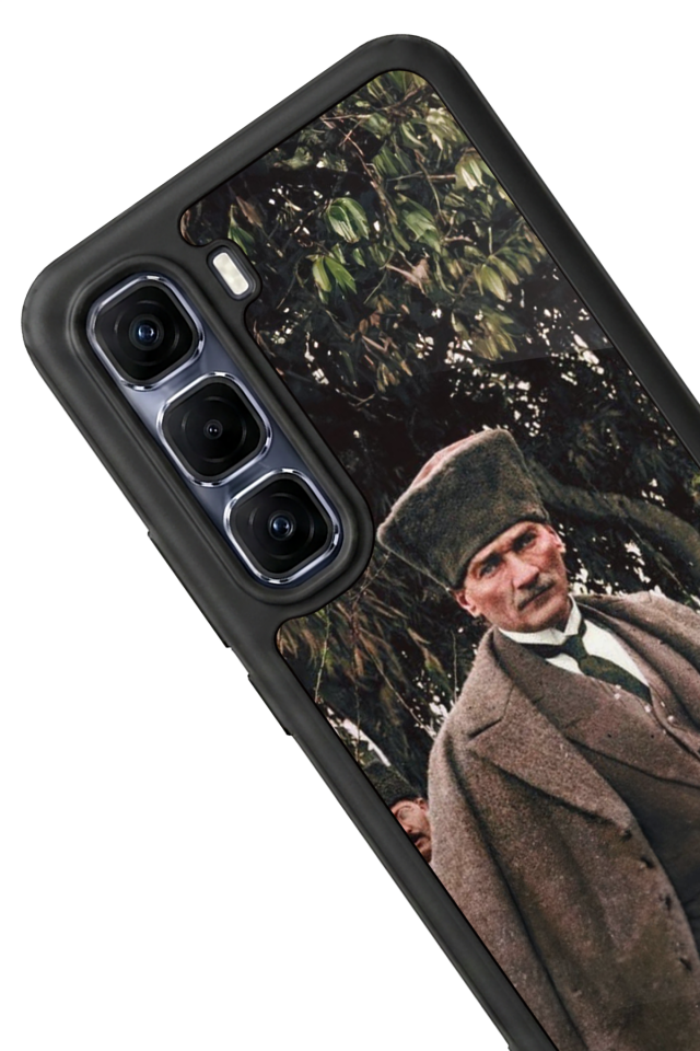 Infinix Hot 60 Pro Plus Uyumlu Mustafa Kemal Ataturk Tasarımlı Glossy Premium Kılıf