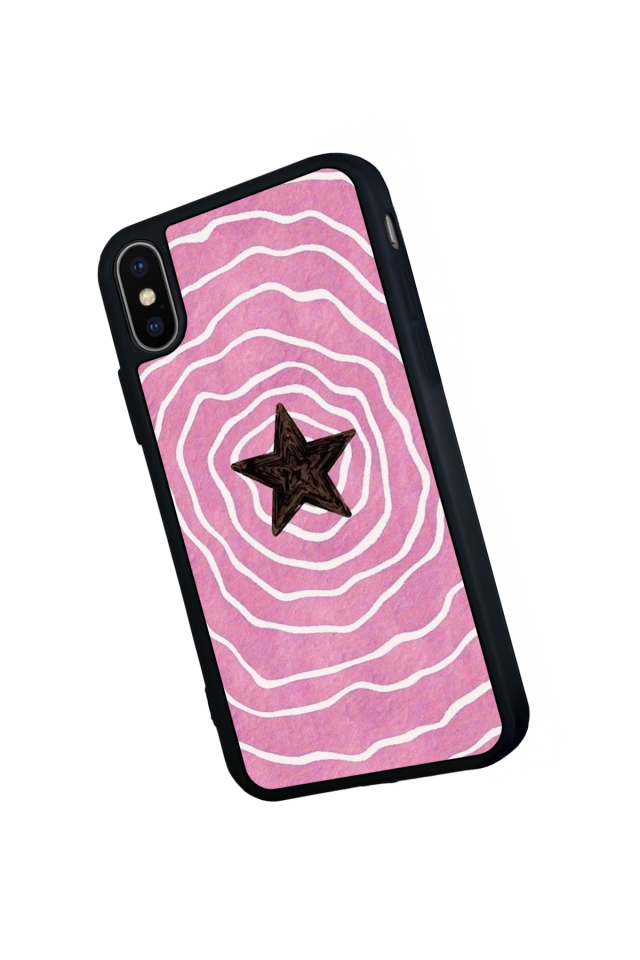 iPhone XS Max Uyumlu Retro Yildizlar Tasarımlı Glossy Premium Kılıf