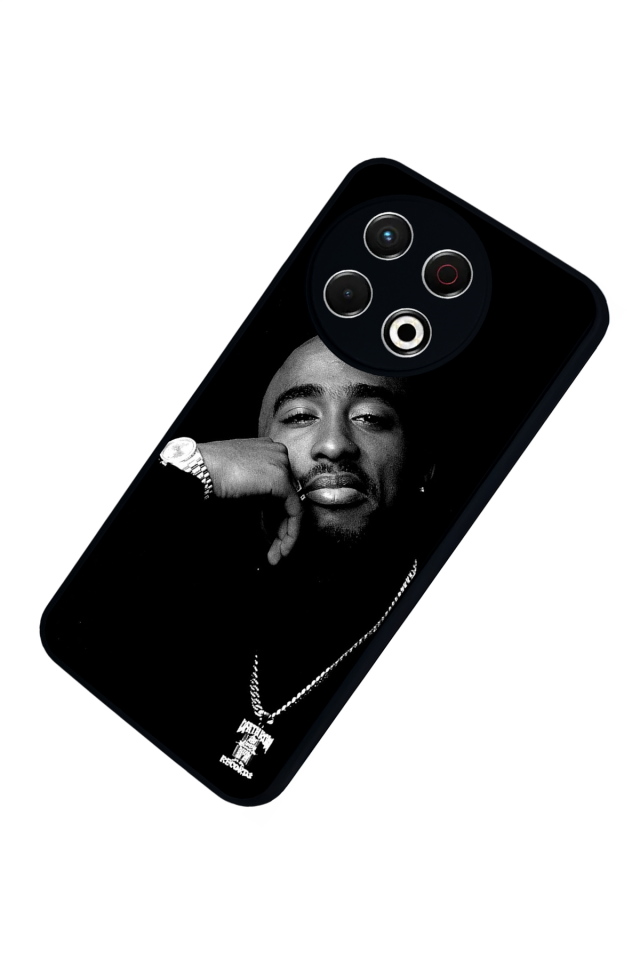 Tecno Spark 30 Pro Uyumlu Tupac Tasarımlı Glossy Premium Kılıf