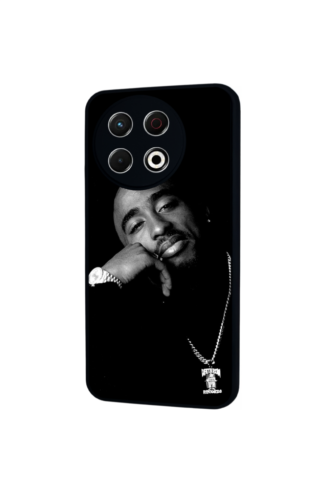 Tecno Spark 30 Pro Uyumlu Tupac Tasarımlı Glossy Premium Kılıf