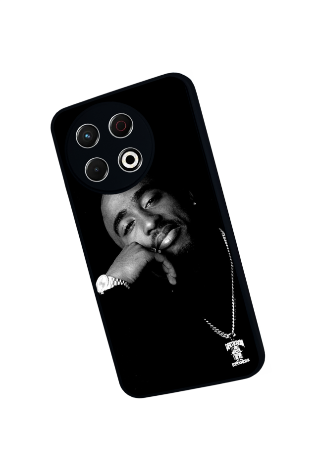 Tecno Spark 30 Pro Uyumlu Tupac Tasarımlı Glossy Premium Kılıf