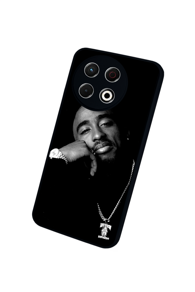 Tecno Spark 30 Pro Uyumlu Tupac Tasarımlı Glossy Premium Kılıf