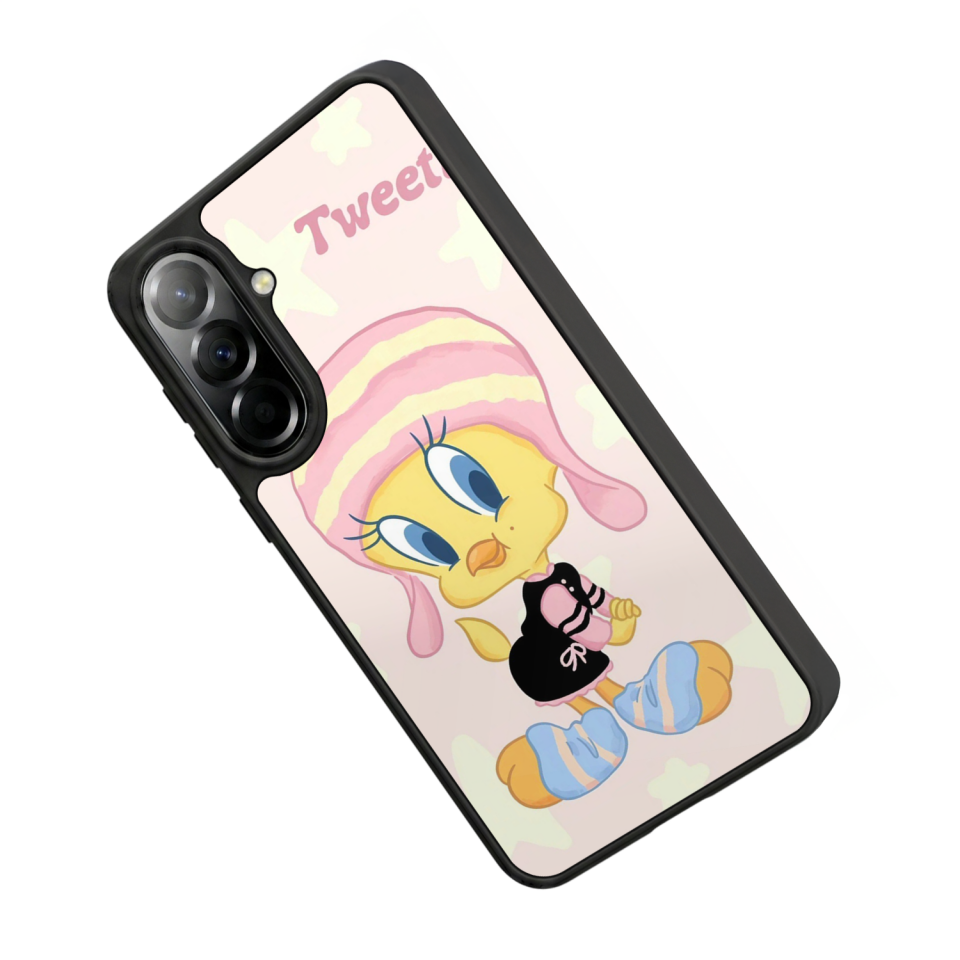 Samsung Galaxy A57 Uyumlu Tweety Tasarımlı Glossy Premium Kılıf