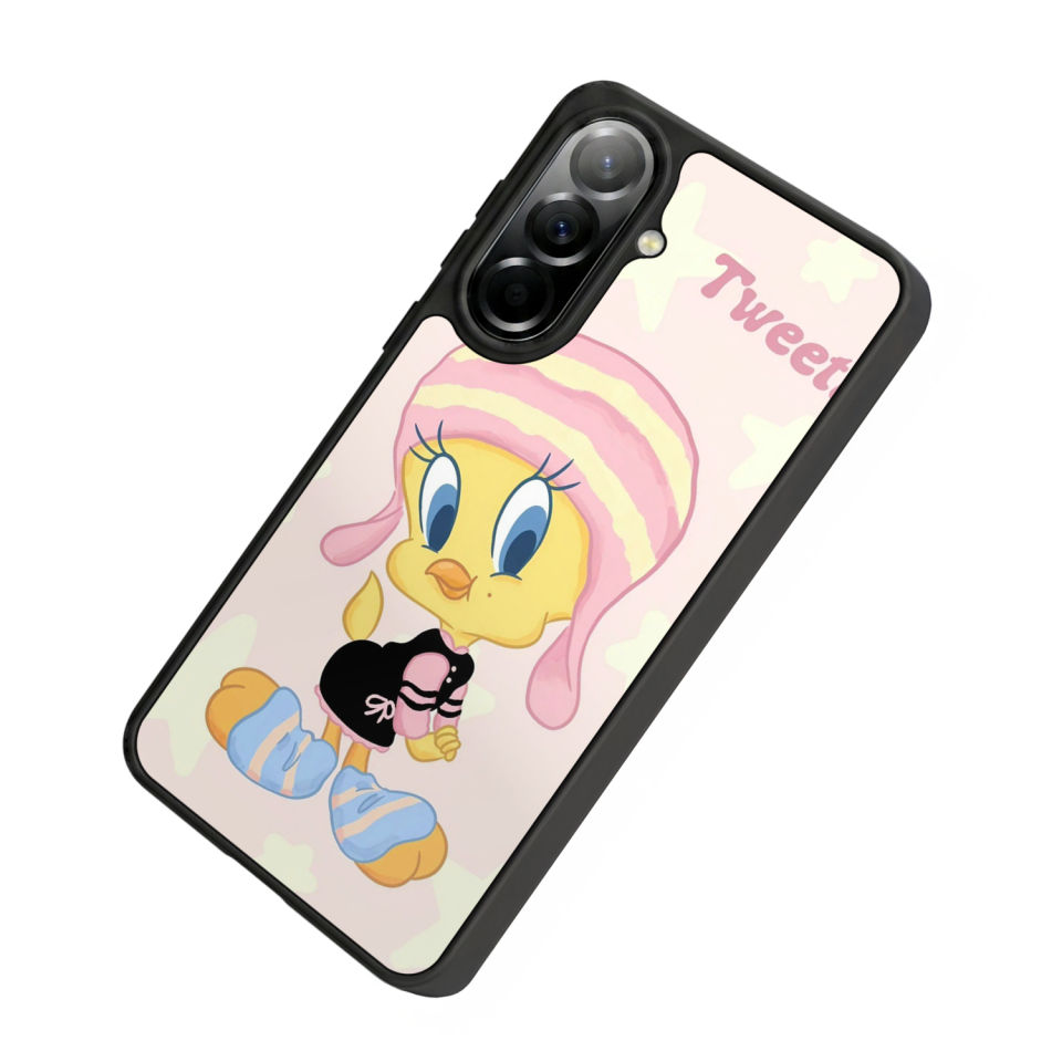 Samsung Galaxy A57 Uyumlu Tweety Tasarımlı Glossy Premium Kılıf