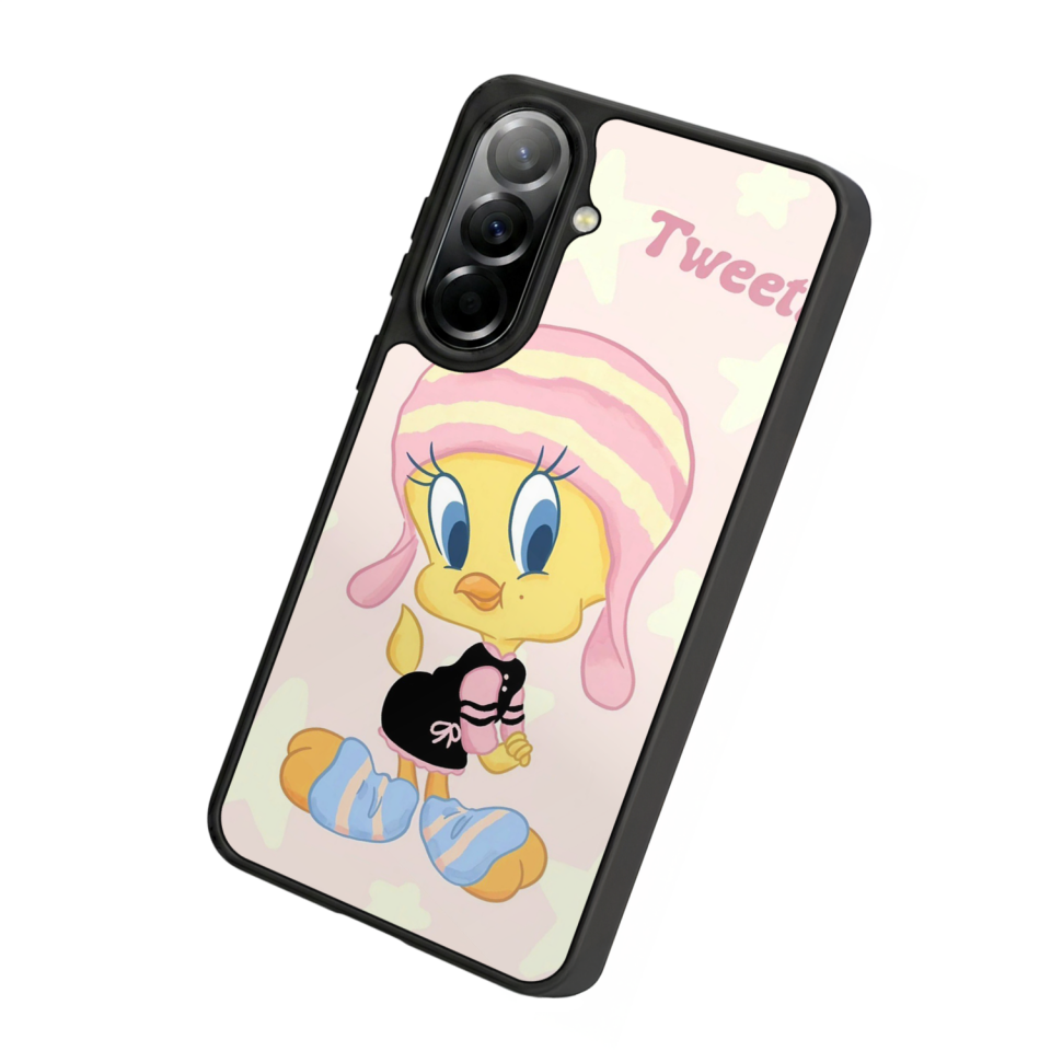 Samsung Galaxy A57 Uyumlu Tweety Tasarımlı Glossy Premium Kılıf