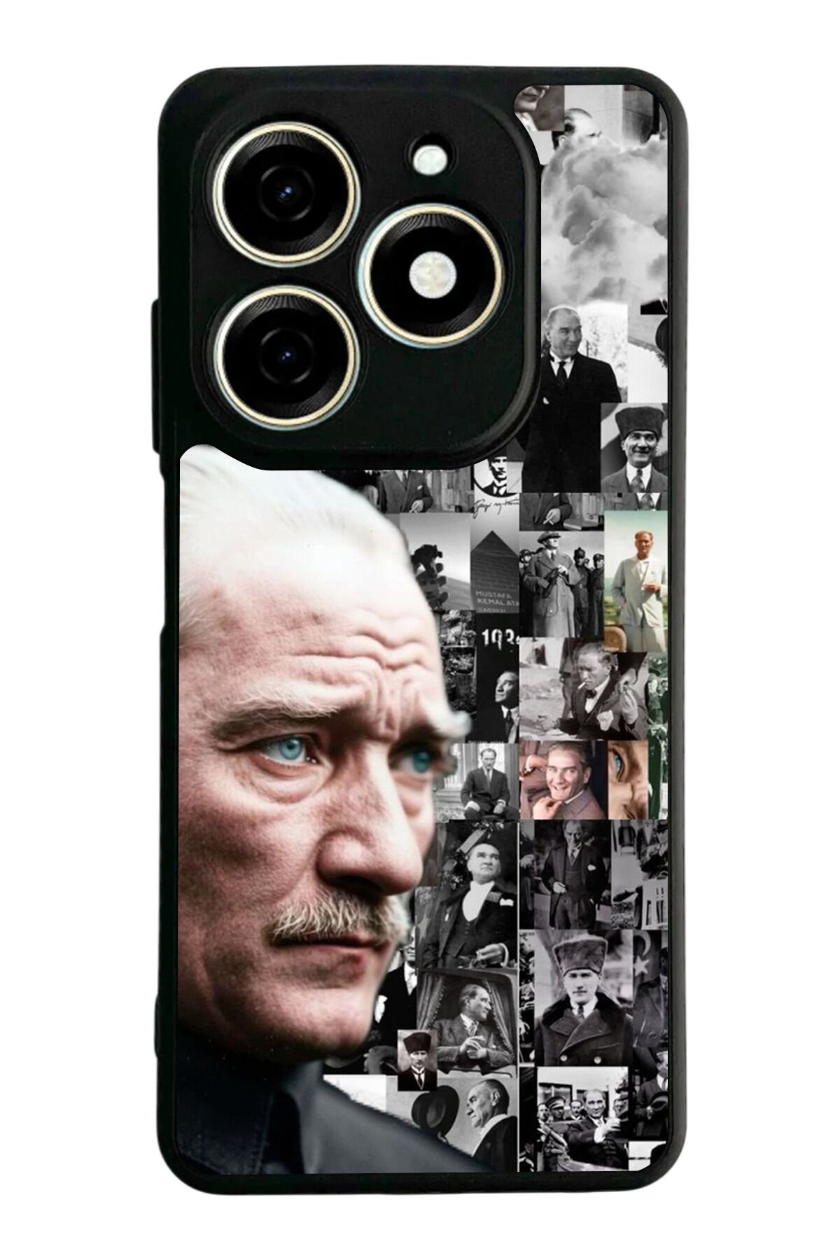 Tecno Spark 20/20C Uyumlu Mustafa Kemal Ataturk Tasarımlı Glossy Premium Kılıf