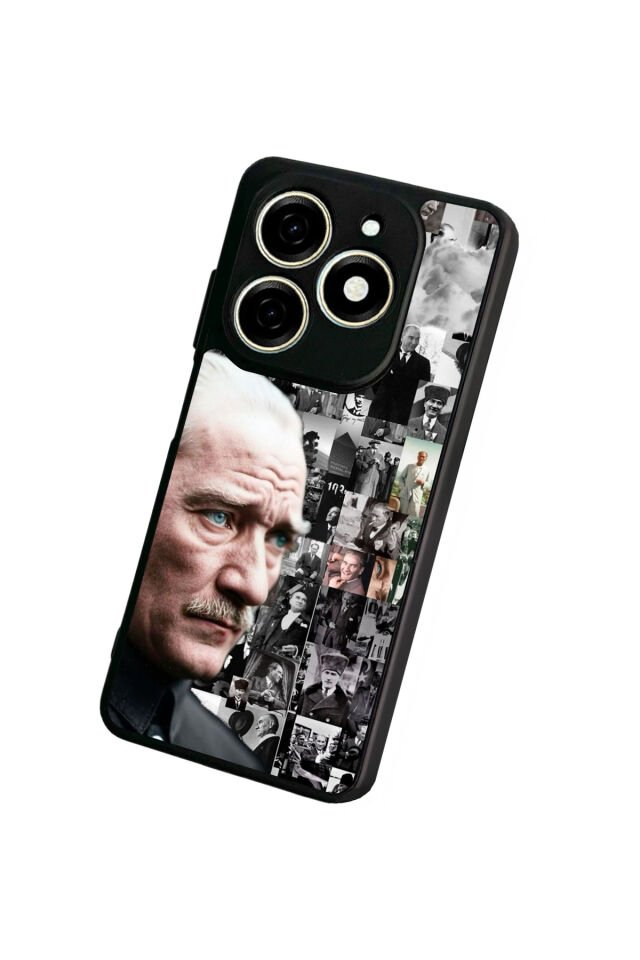 Tecno Spark 20/20C Uyumlu Mustafa Kemal Ataturk Tasarımlı Glossy Premium Kılıf