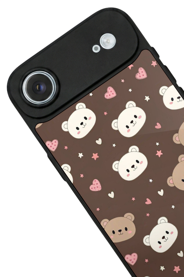 iPhone 17 Air Uyumlu Ayı Tasarımlı Glossy Premium Kılıf