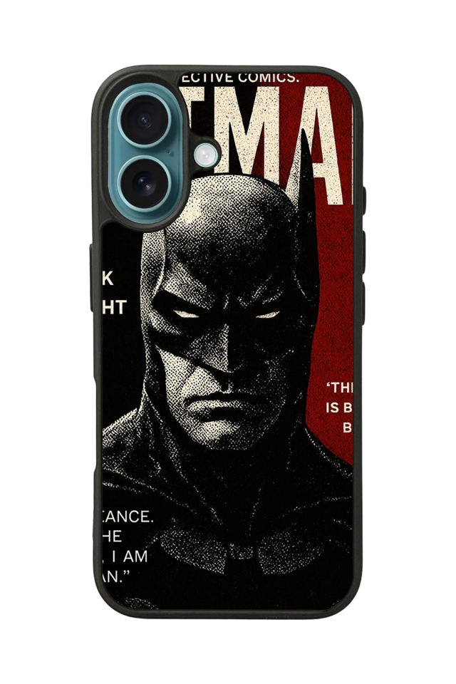 iPhone 16 Uyumlu Batman Tasarımlı Glossy Premium Kılıf