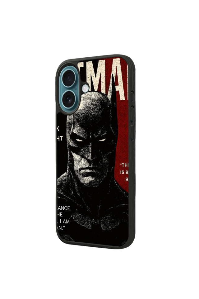 iPhone 16 Uyumlu Batman Tasarımlı Glossy Premium Kılıf