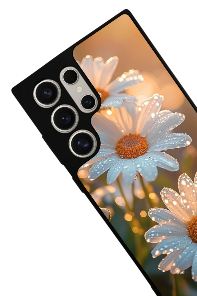 Samsung Galaxy S22 Ultra Uyumlu Cicek Tasarımlı Glossy Premium Kılıf