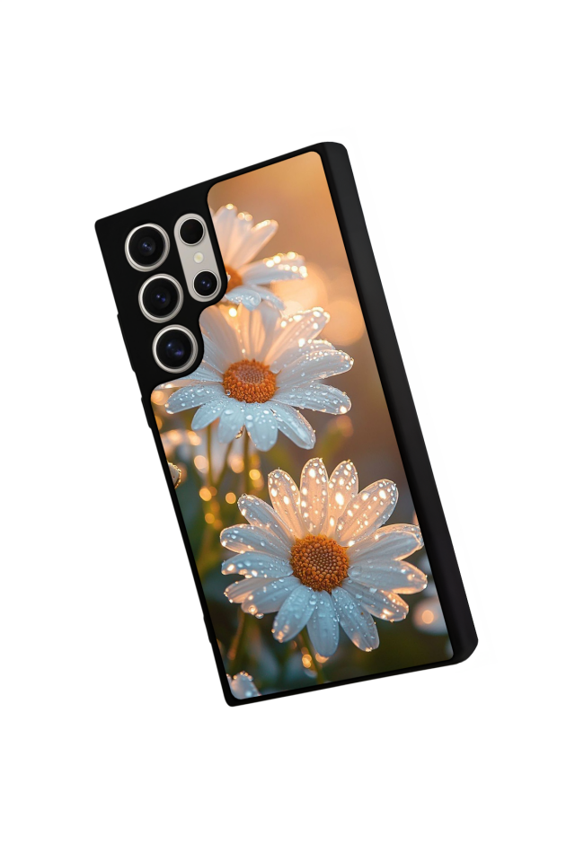 Samsung Galaxy S22 Ultra Uyumlu Cicek Tasarımlı Glossy Premium Kılıf