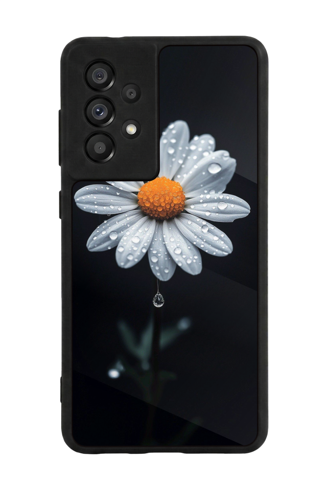 Samsung Galaxy A73 Uyumlu Cicek Tasarımlı Glossy Premium Kılıf