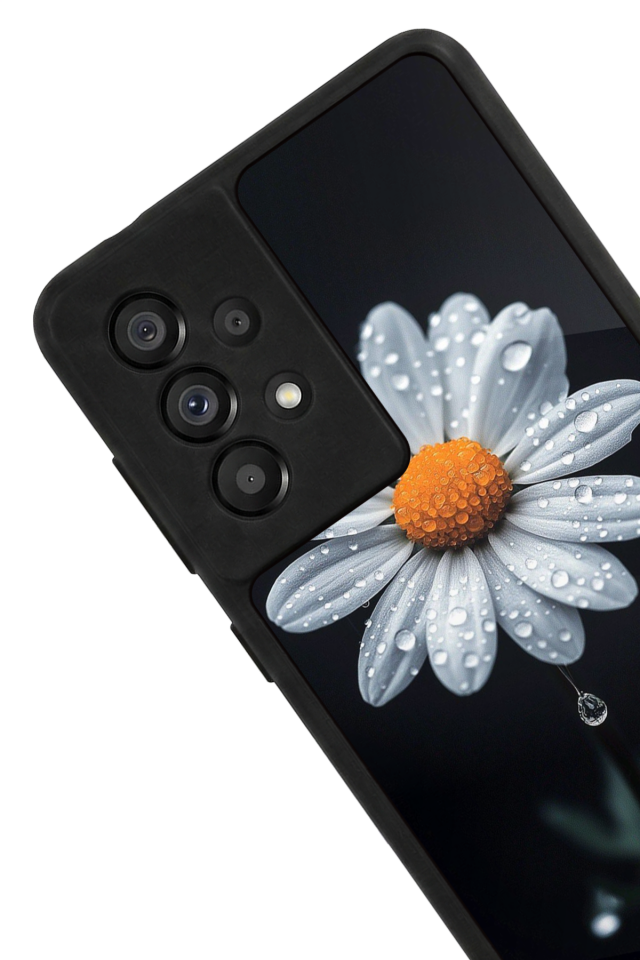 Samsung Galaxy A73 Uyumlu Cicek Tasarımlı Glossy Premium Kılıf
