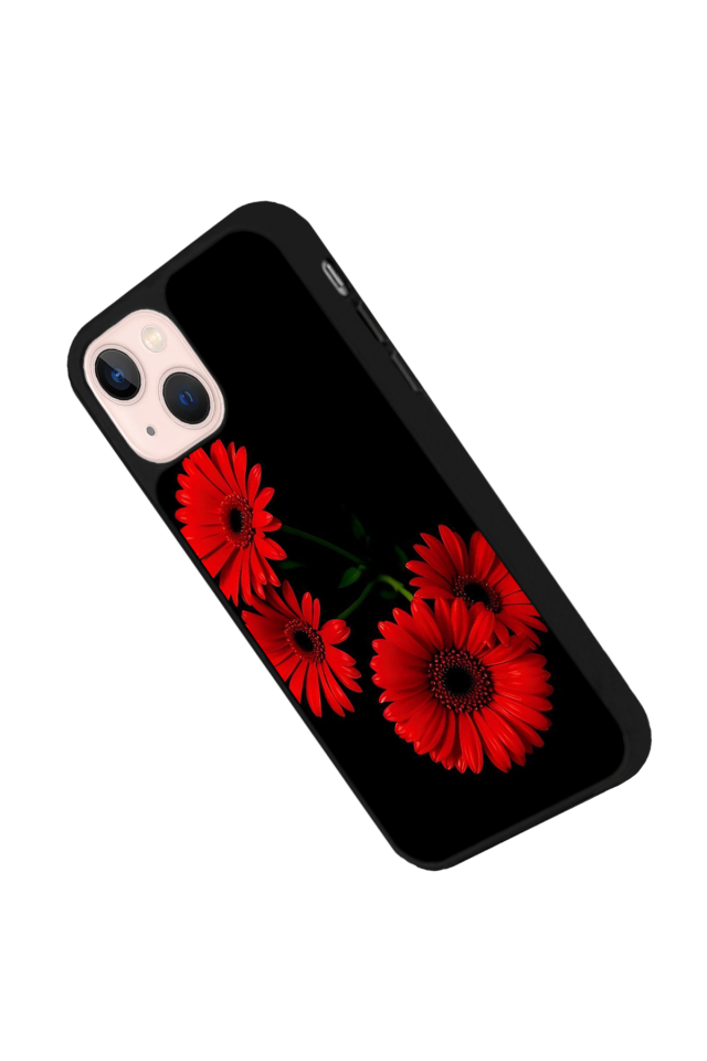 iPhone 14 Plus Uyumlu Cicek Tasarımlı Glossy Premium Kılıf