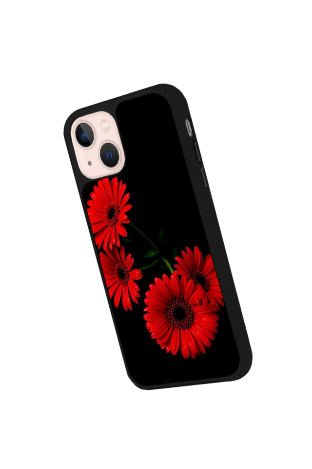iPhone 14 Plus Uyumlu Cicek Tasarımlı Glossy Premium Kılıf