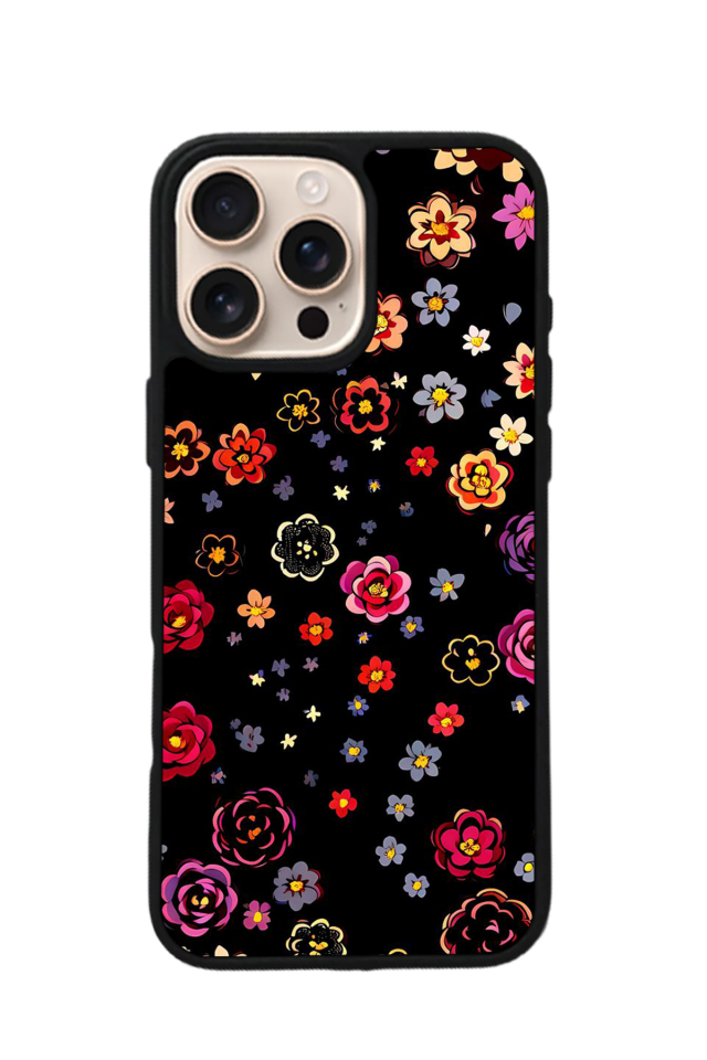 iPhone 15 Pro Max Uyumlu Floral Tasarımlı Glossy Premium Kılıf