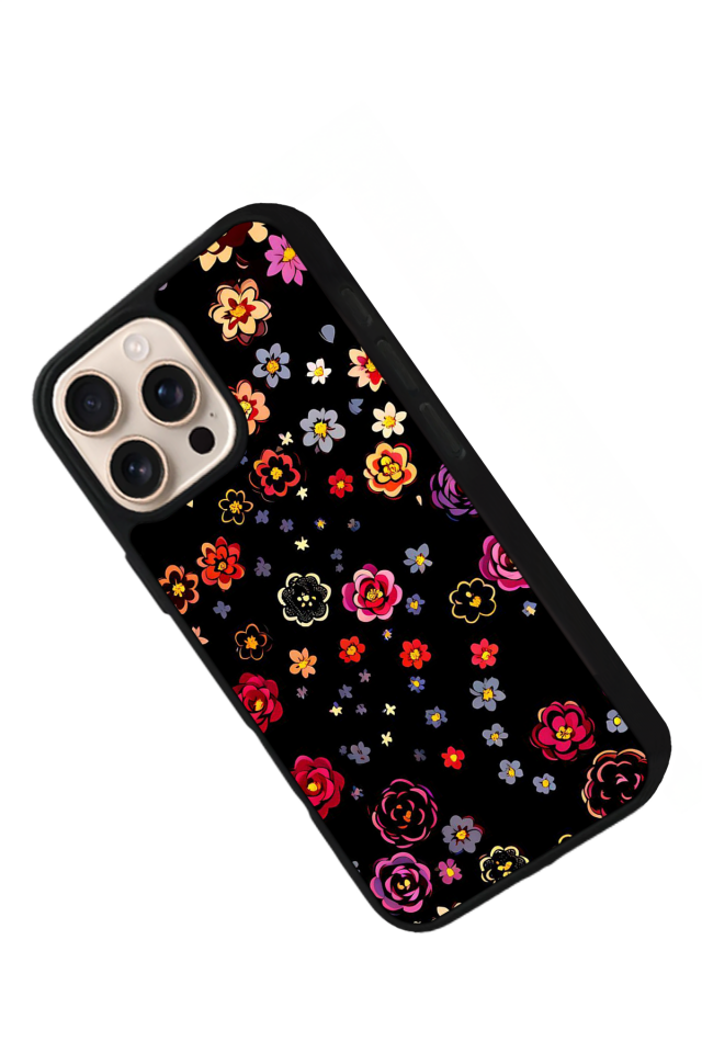 iPhone 15 Pro Max Uyumlu Floral Tasarımlı Glossy Premium Kılıf