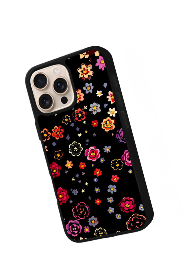 iPhone 15 Pro Max Uyumlu Floral Tasarımlı Glossy Premium Kılıf
