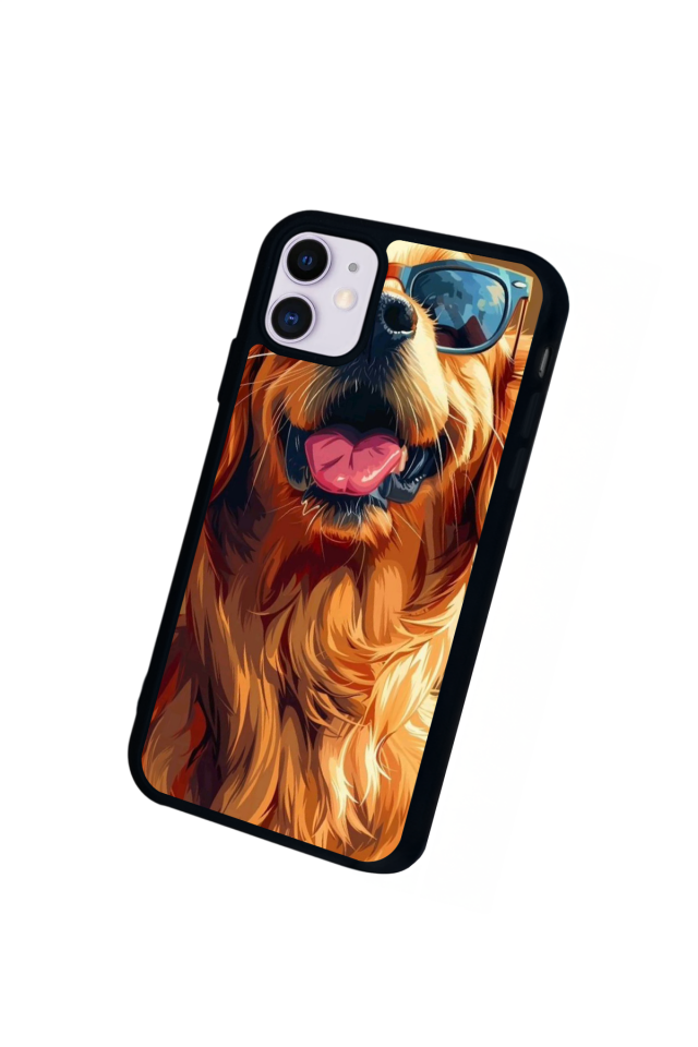 iPhone 11 Uyumlu Golden Kopek Tasarımlı Glossy Premium Kılıf