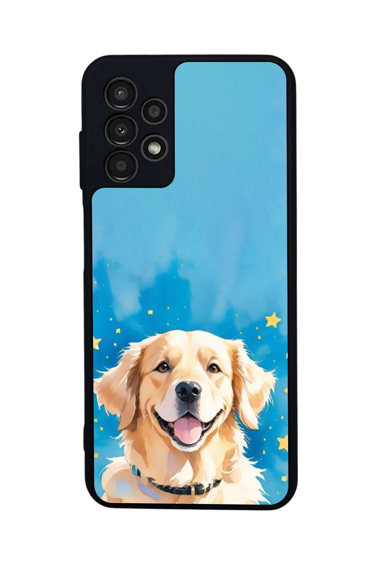 Samsung Galaxy A13 Uyumlu Golden Kopek Tasarımlı Glossy Premium Kılıf