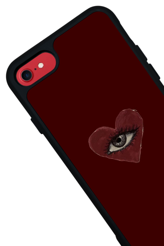 iPhone SE Uyumlu Kalp Love Tasarımlı Glossy Premium Kılıf