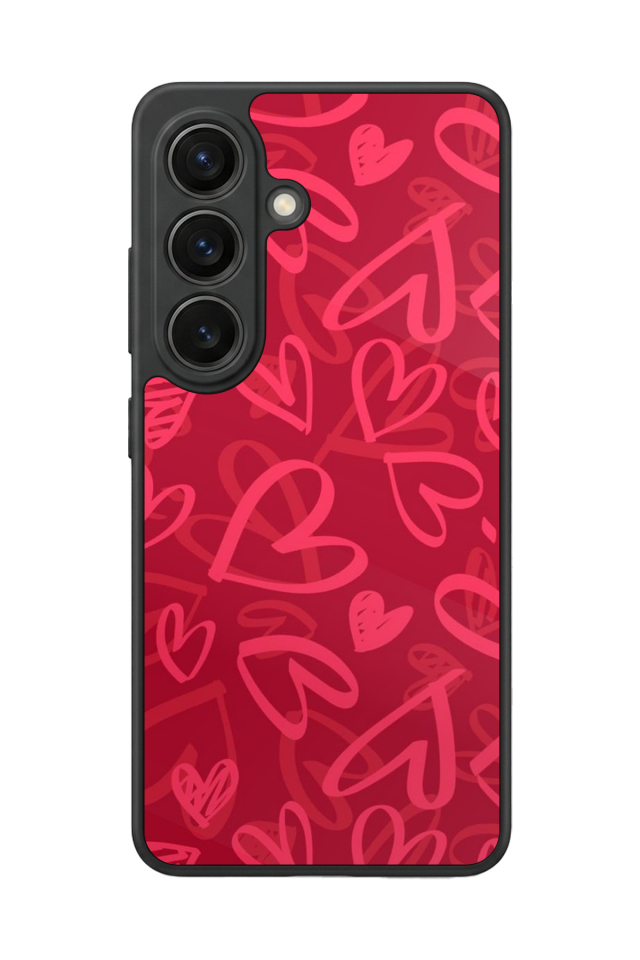 Samsung Galaxy S26 Uyumlu Kalp Love Tasarımlı Glossy Premium Kılıf