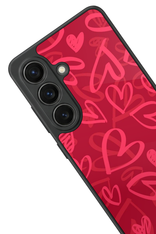 Samsung Galaxy S26 Uyumlu Kalp Love Tasarımlı Glossy Premium Kılıf