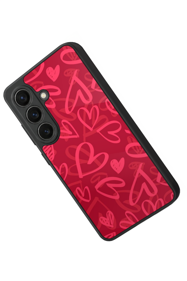 Samsung Galaxy S26 Uyumlu Kalp Love Tasarımlı Glossy Premium Kılıf