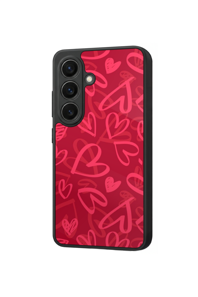 Samsung Galaxy S26 Uyumlu Kalp Love Tasarımlı Glossy Premium Kılıf