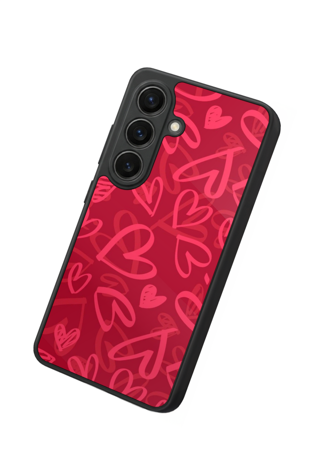 Samsung Galaxy S26 Uyumlu Kalp Love Tasarımlı Glossy Premium Kılıf