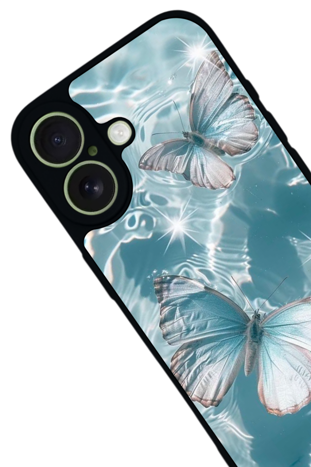 iPhone 17 Uyumlu Kelebek Tasarımlı Glossy Premium Kılıf