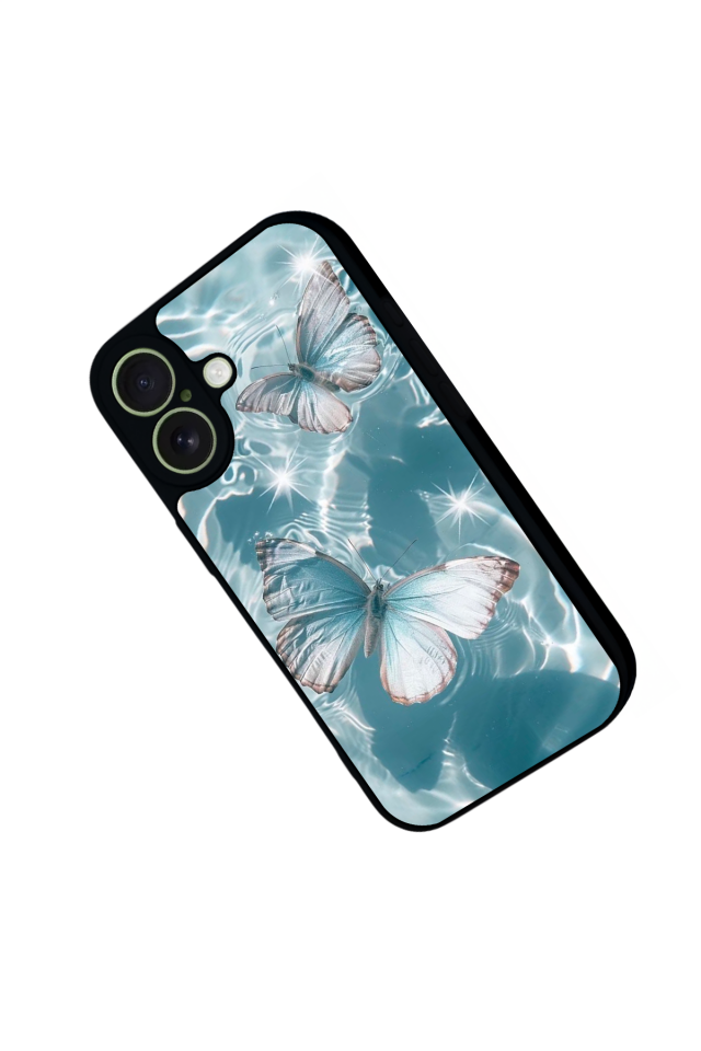 iPhone 17 Uyumlu Kelebek Tasarımlı Glossy Premium Kılıf