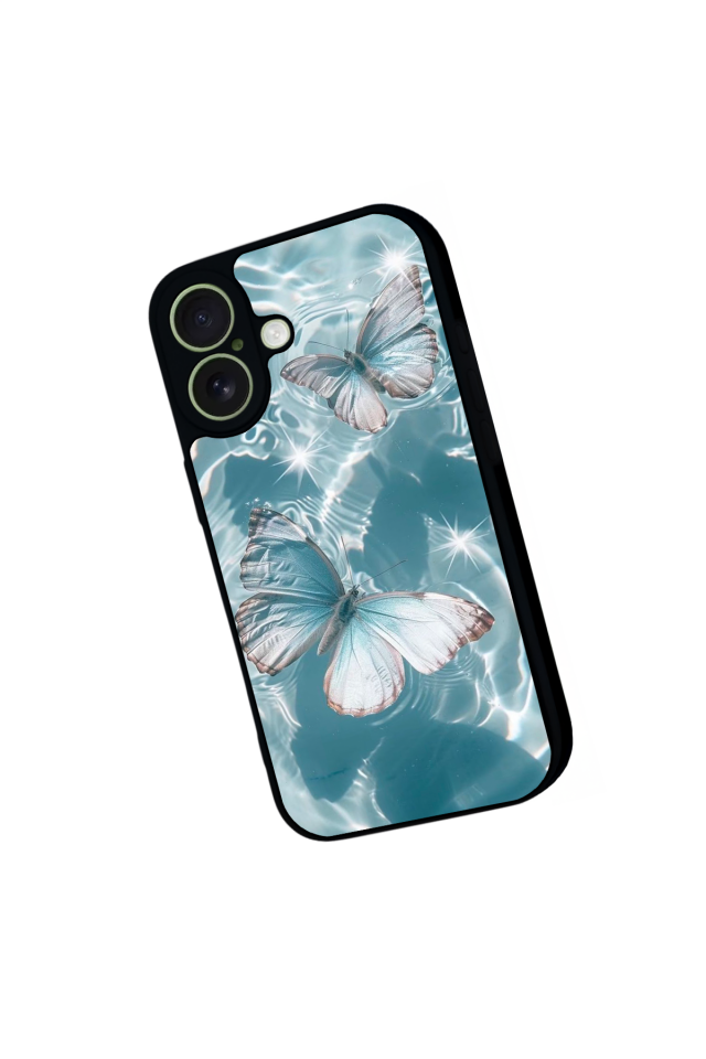 iPhone 17 Uyumlu Kelebek Tasarımlı Glossy Premium Kılıf