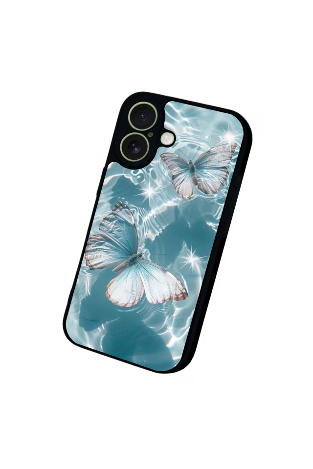 iPhone 17 Uyumlu Kelebek Tasarımlı Glossy Premium Kılıf