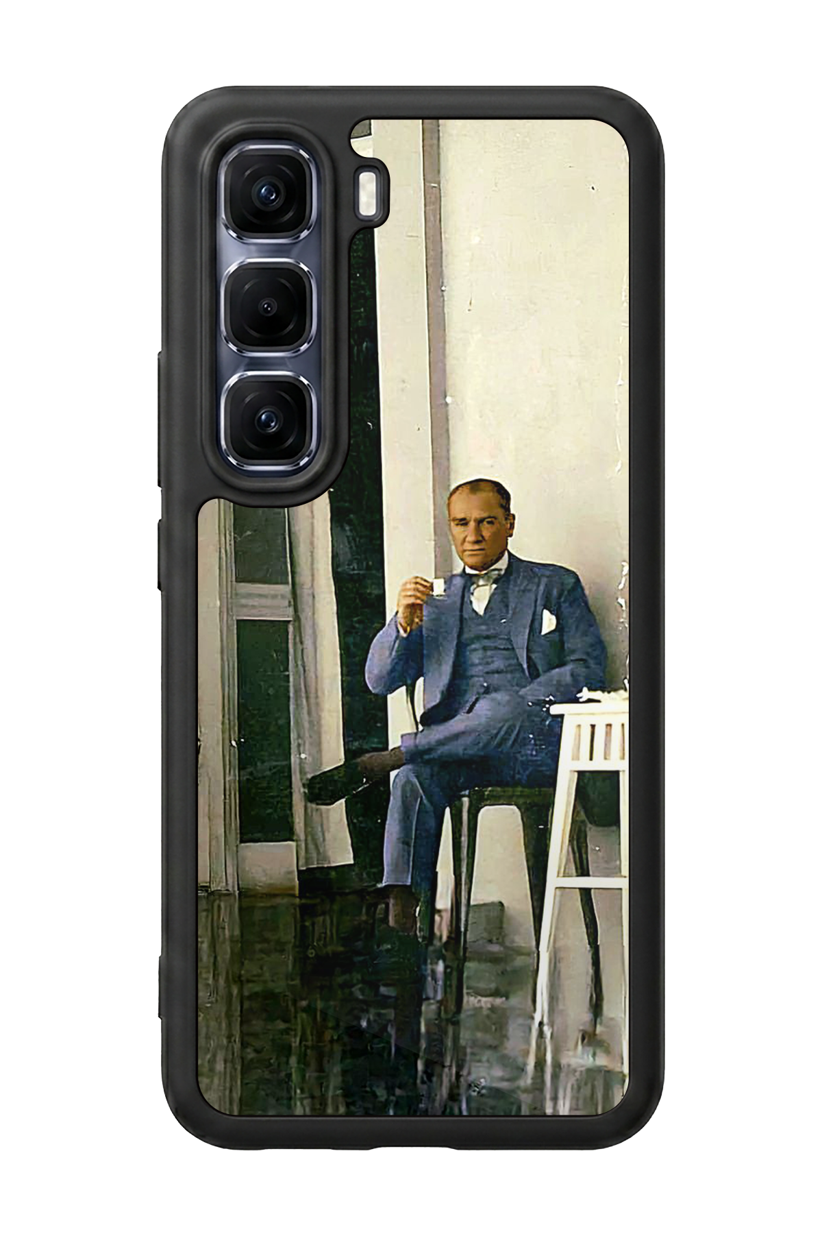 Infinix Hot 60 Pro Plus Uyumlu Mustafa Kemal Ataturk Tasarımlı Glossy Premium Kılıf